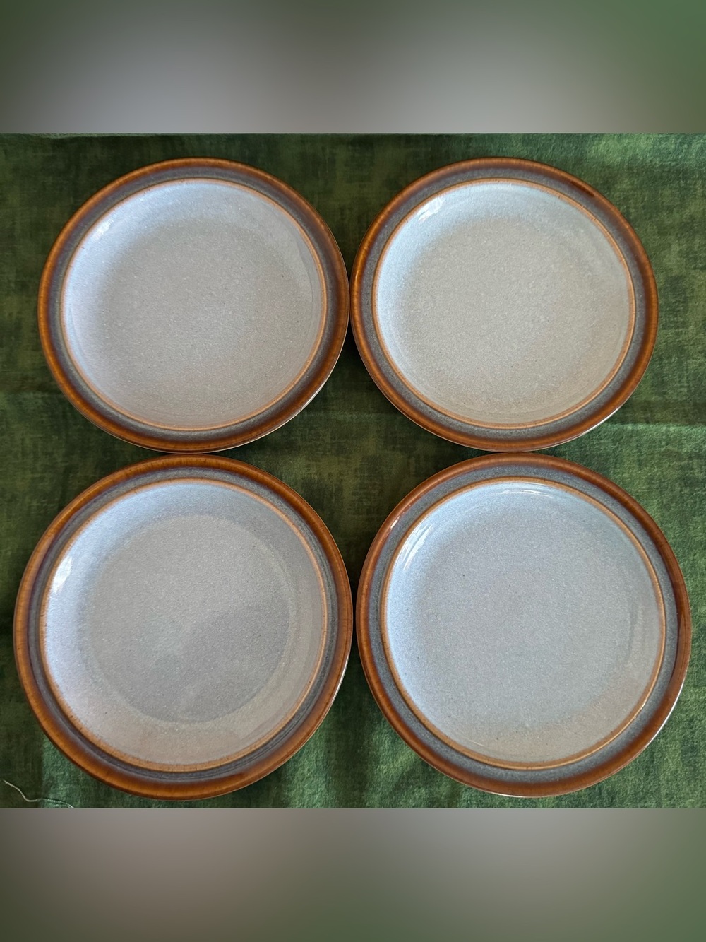 Retired Denby Langley Corfu Side Salad Dessert Plates Lot of 4